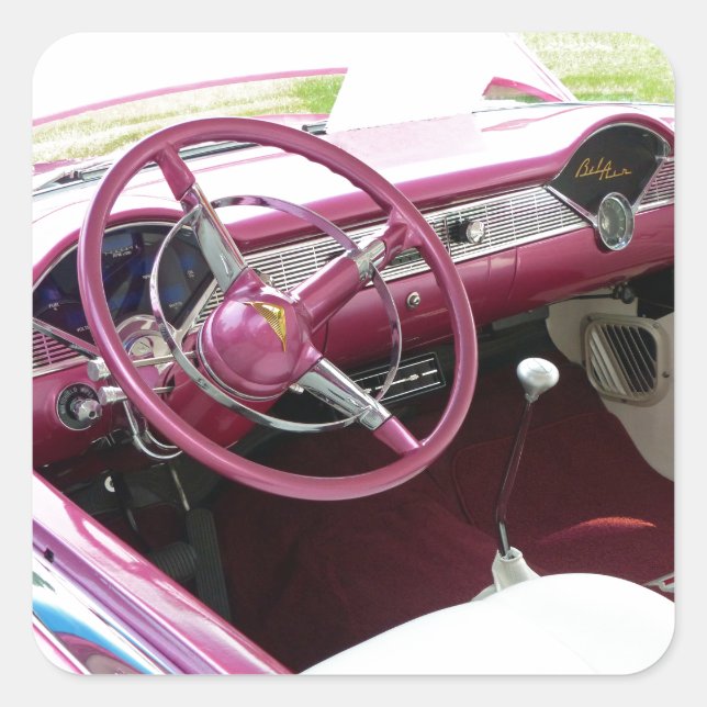 Sticker Carré Purple Chevy Bel Air (Devant)