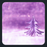 Sticker Carré Purple Christmas Wonderland<br><div class="desc">Parce que tout le monde n'est pas fan du rouge et du vert traditionnel.</div>