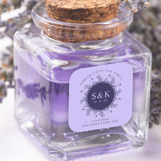 Sticker Carré Purple Shades Fleurs sauvages Mariage de couronnes