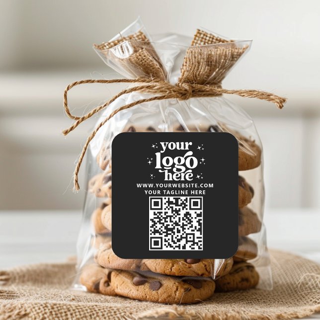 Sticker Carré QR Code Add Your Logo Promotional Business Branded (Créateur téléchargé)