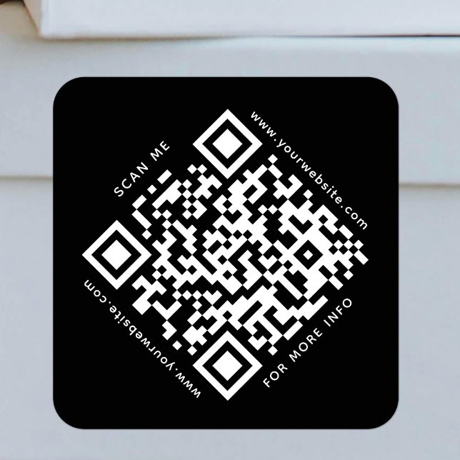 Sticker Carré QR Code Entreprise Scannable Entreprise Moderne No (Créateur téléchargé)