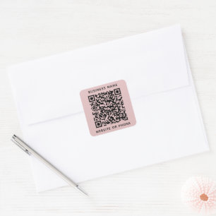 Sticker Carré QR Code Round Business
