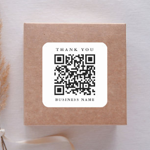 Sticker Carré QR Code Site Web Lien Merci