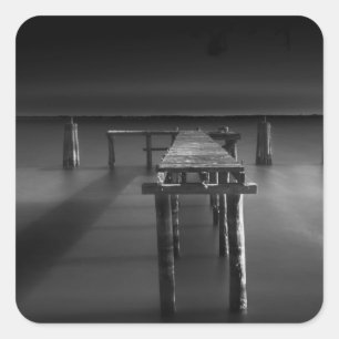 Sticker Carré Quai Abandonné Au Lac Monroe