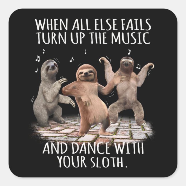 Sticker Carré Quand Tous Les Autres Échoues Montent Votre Musiqu (Devant)