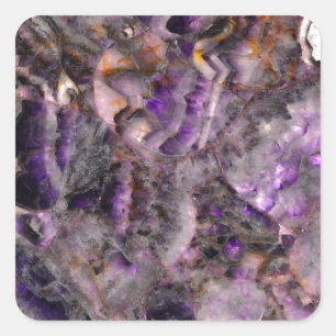 Sticker Carré quartz mauve, pierre de taille en granit mauve