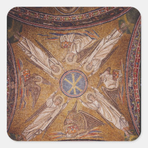 Sticker Carré Quatre anges avec les symboles de