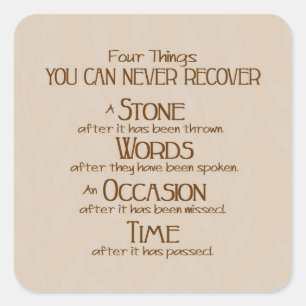 Sticker Carré Quatre choses