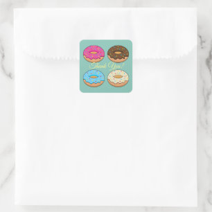 Sticker Carré Quatre Motifs Assortis Personnaliser