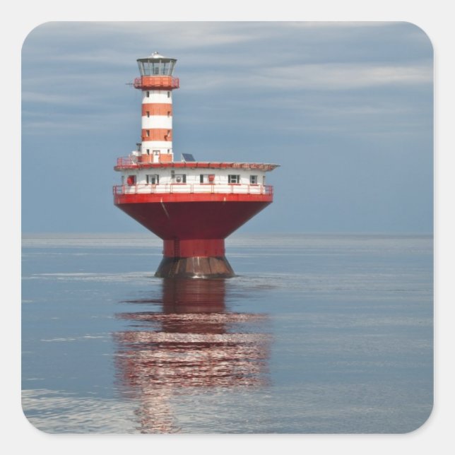 Sticker Carré Québec, Canada. Tadoussac. (Devant)