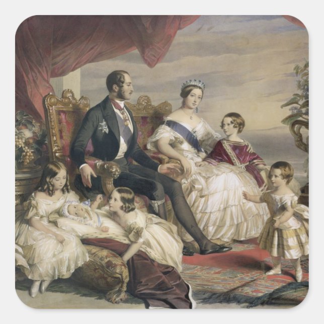 Sticker Carré Queen Victoria (1819-1901) et Prince Albert (1819) (Devant)