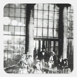 Sticker Carré Queen Victoria et Prince Albert avec leur