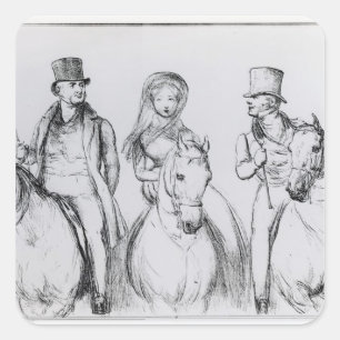 Sticker Carré Queen Victoria, Lord Melbourne et Lord Russell