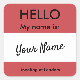 Sticker Carré Quel est ton nom ?