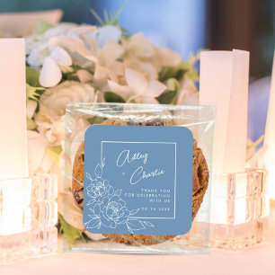 Sticker Carré Quelque chose de bleu avant que je ne dise oui Fêt