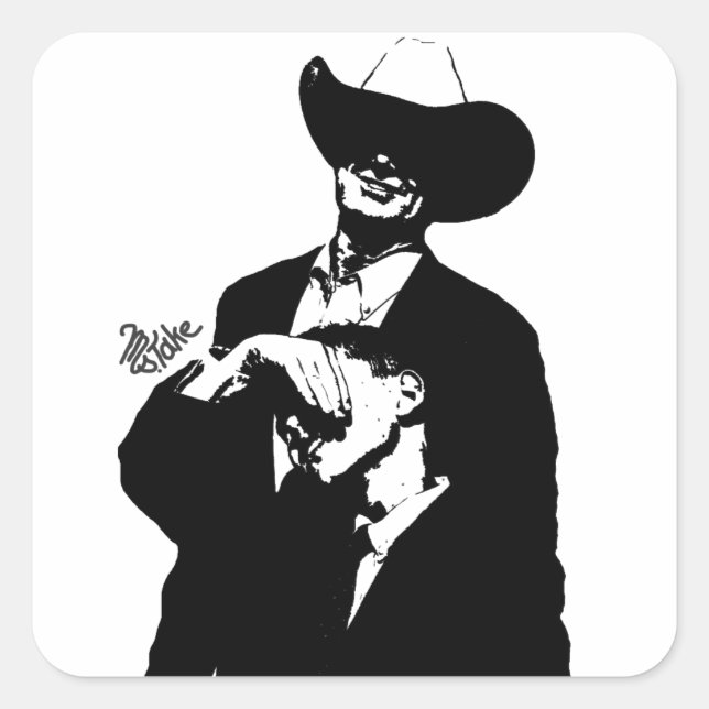 Sticker Carré Qu'est-ce que c'est que papa ? Graffiti par Ms.Tak (Devant)