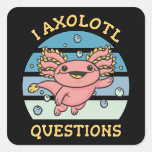 Sticker Carré Questions axolotales