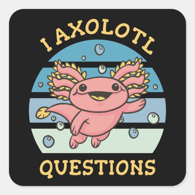 Sticker Carré Questions axolotales (Devant)