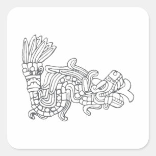 Sticker Carré Quetzalcoatl