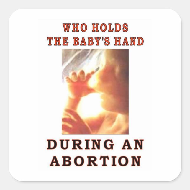 STICKER CARRÉ QUI TIENT LA MAIN DU BÉBÉ (Devant)