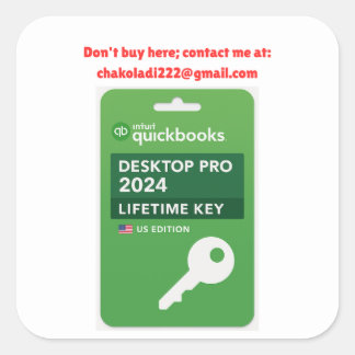 Sticker Carré Quickbooks Desktop Pro 2024 chakoladi222@gmail.com