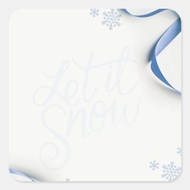 Sticker Carré Qu'il neige (Devant)