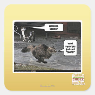 Sticker Carré quoi, George ?