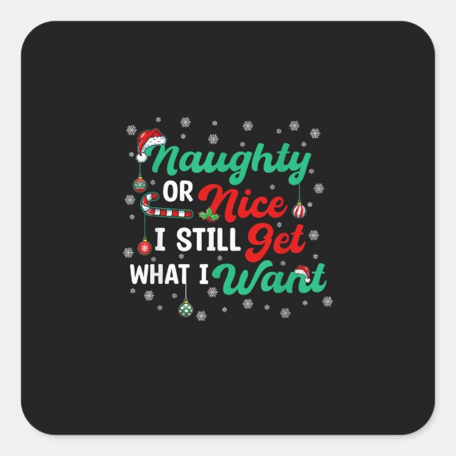 Sticker Carré Quoi qu'il arrive pour Noël H (Devant)