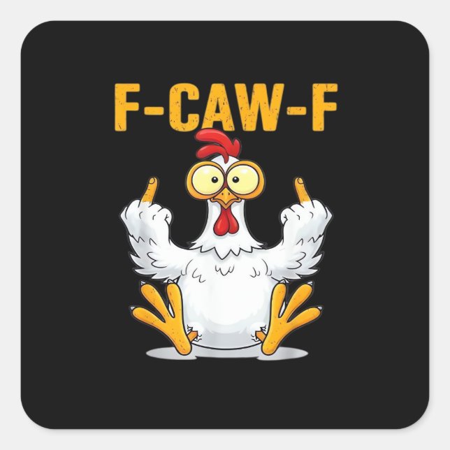 Sticker Carré Quote Rooster Meme Classic (Devant)