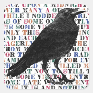 Sticker Carré Quoth The Raven Jamais Plus