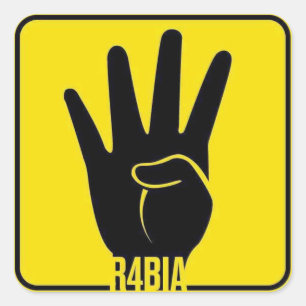 Sticker Carré R4BIA, Egypt free, arrêt Killing Innocents