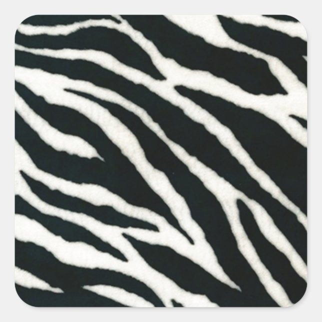 Sticker Carré RAB Rockabilly Zebra Imprimer noir et blanc (Devant)