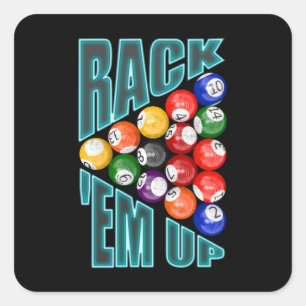 Sticker Carré Rack'em Up Billiards