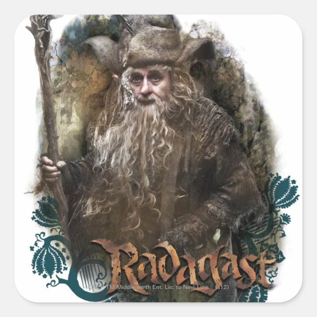 Sticker Carré RADAGAST™ With Name (Devant)