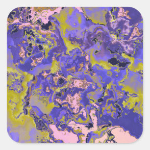 Sticker Carré Radioactive Marble