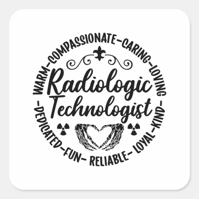 Sticker Carré Radiologic Technologist Nurse Xray Radiology Tech (Devant)