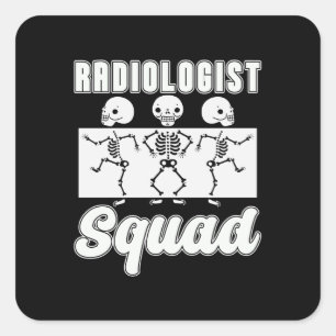 Sticker Carré Radiologie de l'équipe radiologiste Radiologie Rad