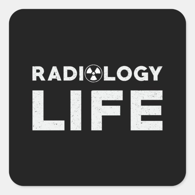 Sticker Carré Radiologie Vie Tech Rad Technologue Xray Tech (Devant)