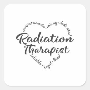 Sticker Carré Radiothérapie, radioncologie