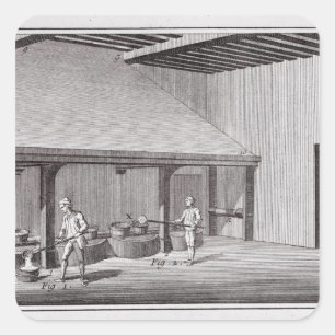 Sticker Carré Raffinage du salpêtre