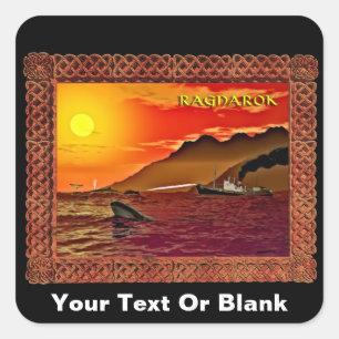 Sticker Carré Ragnarok Pour Baleines