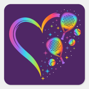 Sticker Carré Rainbow Padel