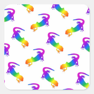 Sticker Carré Rainbow Salamander