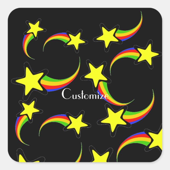 Sticker Carré Rainbow Shooting Stars Thunder_Cove (Devant)