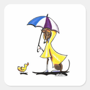 Sticker Carré Raincoat italien Greyhound