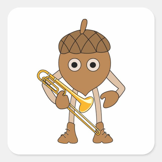 Sticker Carré Rainure trombone (Devant)