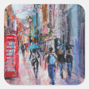 Sticker Carré Rainy Day Carnaby Street