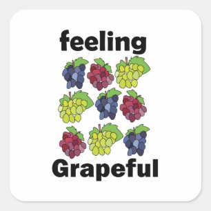 Sticker Carré Raisins Fruit Sentiment Raisiné Blague Drôle