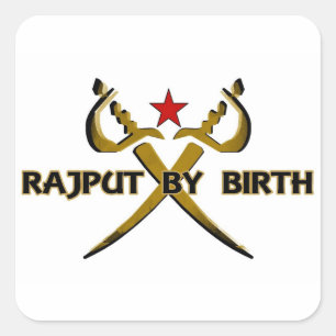 Sticker Carré Rajput By Birth Red Star