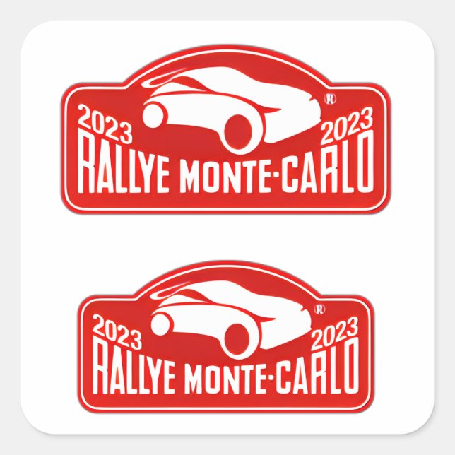 Sticker Carré Rallye Monte-Carlo WRC Monte-Carlo (Devant)